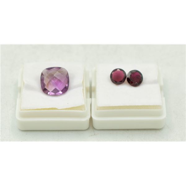 #71- NATURAL RED GARNET 2.85CT & AMETHYST 5.50CT