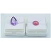Image 1 : #64-NATURAL RED RUBY 3.00CT &   AMETHYST 3.80CT