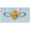 Image 1 : #05-NATURAL YELLOW CITRINE & ZC RING SIZE 8.5
