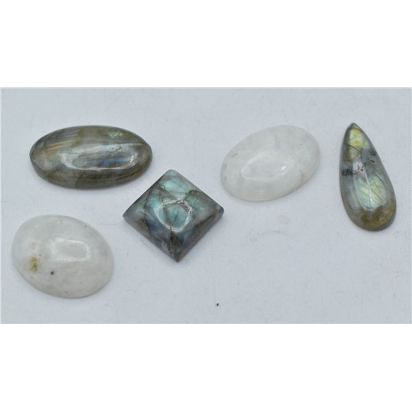 #12-NARURAL LABRADORITE & MOONSTONES 112.95 CT
