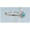 Image 2 : #03- NATURAL SEA FOAM BLUE ZIRCON RING SIZE 7.75
