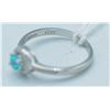 Image 3 : #03- NATURAL SEA FOAM BLUE ZIRCON RING SIZE 7.75