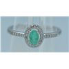 Image 1 : #09-NATURAL EMERALD & ZC RING SIZE S 5.75