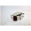 Image 1 : MULTI LAYER PEARL STYLE RUBY LOOK BRACELET