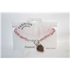 Image 1 : ROPE STYLE PINK RIBBON BRACELET TOGGLE CLASP