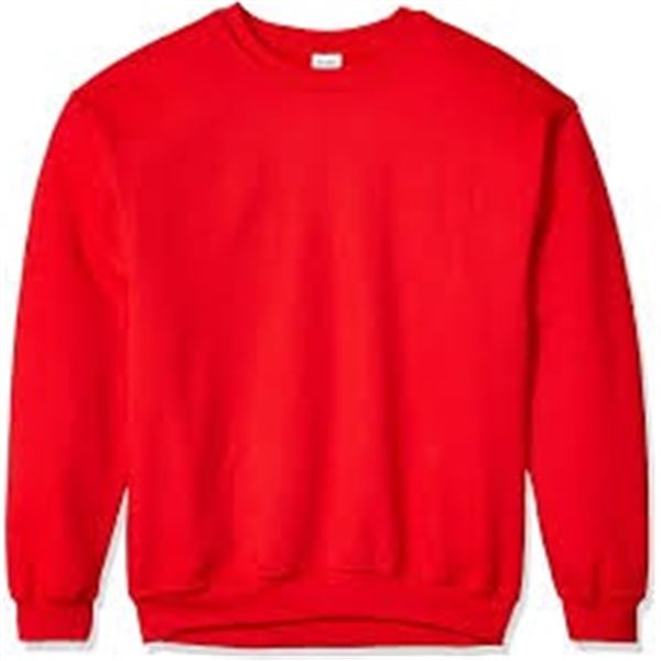 NEW GILDAN LARGE RED SWEAT SHIRT