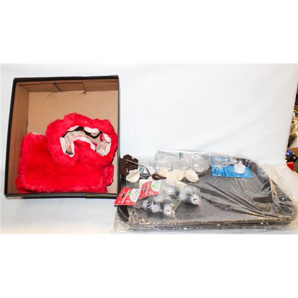 LOT OF NEW RED FLUFFY AUTO ACCESSORIES