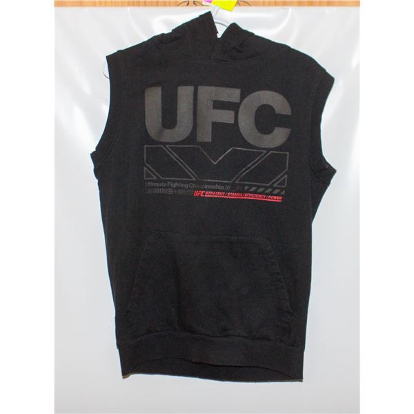 MENS SMALL UFC SLEEVLESS HOODIE