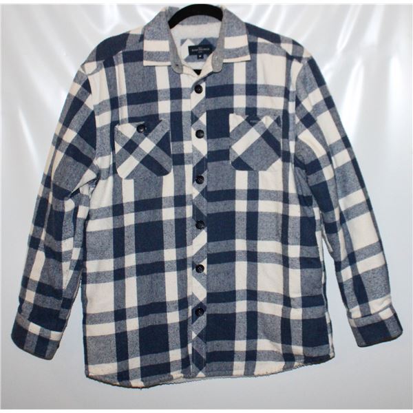 MENS M RUE ST PATRICK LINED WORK SHIRT