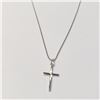 Image 1 : SILVER CROSS 18" NECKLACE