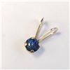Image 1 : 14K YELLOW GOLD NATURAL SAPPHIRE (0.1CT) PENDANT