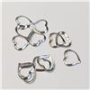 Image 1 : SILVER PACK OF 12 FLOATING HEART SET