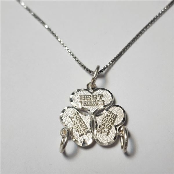 SILVER 3 SEPERATABLE 17" NECKLACE