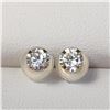 Image 1 : 14K YELLOW GOLD CUBIC ZIRCONIA EARRINGS