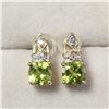 Image 1 : 10K YELLOW GOLD PERIDOT(1CT) DIAMOND