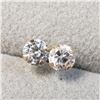 Image 1 : 14K YELLOW GOLD CUBIC ZIRCONIA EARRINGS