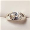 Image 1 : SILVER CUBIC ZIRCONIA RING SIZE 7.75