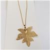 Image 1 : NATURAL LEAF GOLD PLATED NECKLACE