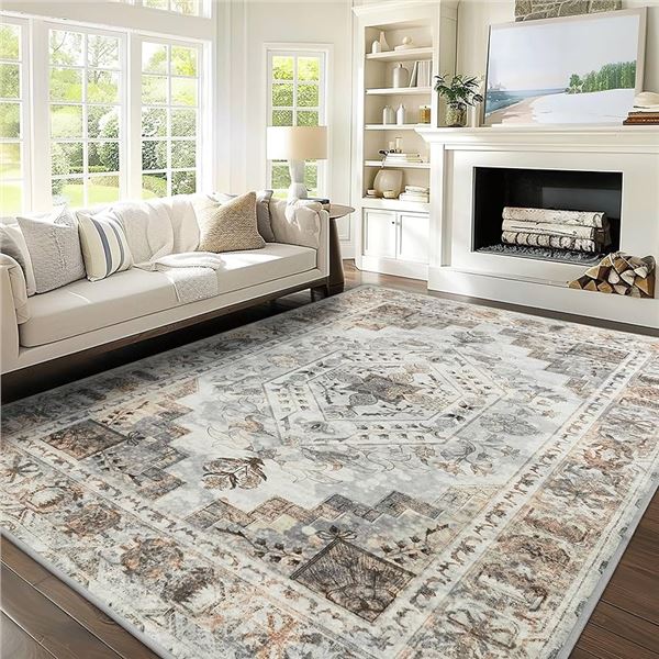 BRAND NEW NICETOWN WASHABLE AREA RUG 8 X 10FT