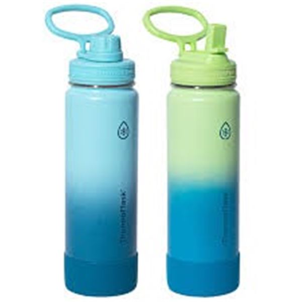 NEW 2 X 24 OZ THERMOFLASK INSULATED STEEL BOTTLES