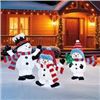 Image 1 : NEW SET OF 3 SNOWMAN FAMILY WITH TWINKLE LIGHTS