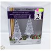 Image 1 : 2PK LIGHTED GLITTER TREES