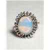 Image 1 : 15) OVAL SIZE 9 OPALINE RING WITH OPEN
