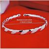 Image 1 : 9) FREE SIZE SILVER TONE BANGLE BRACELET.