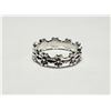 Image 1 : 16) SILVER TONE FLOWER RING, SIZE 6.