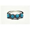 Image 1 : 17) SILVER TONE WITH TURQUOISE SIZE 4.5