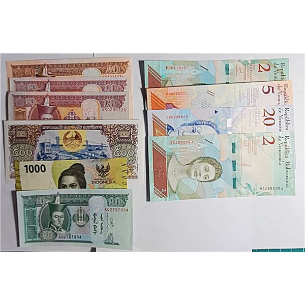 30)  LOT OF 10 UNCIRCULATED WORLD BANK-