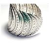 Image 2 : 3) SILVER TONE CUFF BRACELET THAT IS 2" WIDE