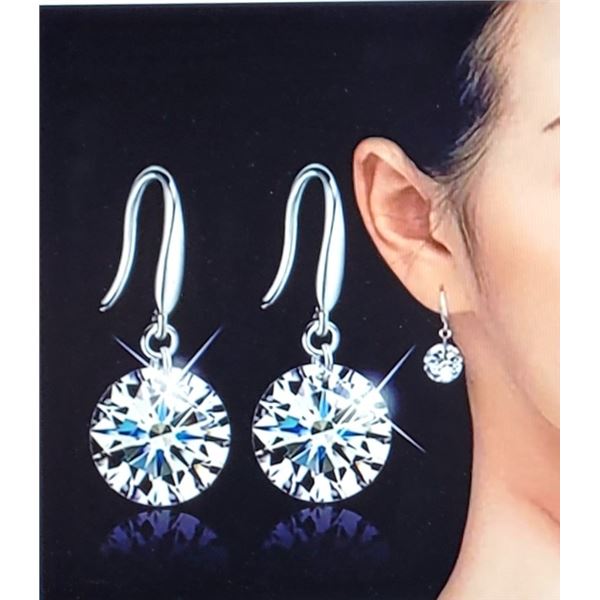 4) STAINLESS STEEL AND CRYSTAL DROP