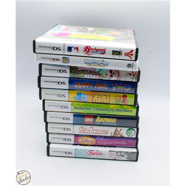 LOT OF 10 DS NINTENDO GAMES ZHUZHU