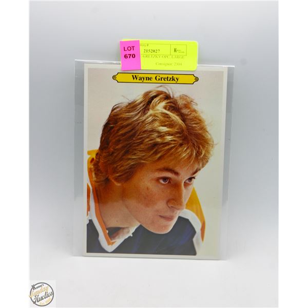1981 WAYNE GRETZKY OPC, LARGE CARD