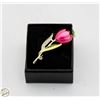 Image 1 : NEW PINK TULIP BROOCH WITH ENAMEL AND
