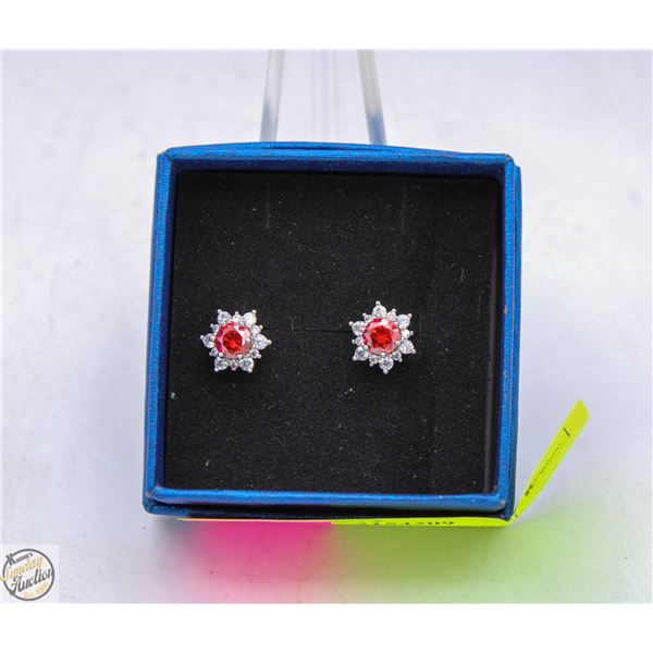 NEW GRA CERTIFIED RED MOISSANITE FLOWER