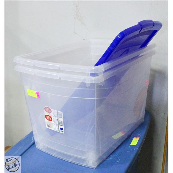 STORAGE TOTE ON WHEELS- 60 L- SET OF 2