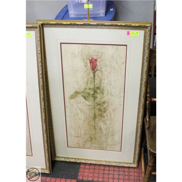 FRAMED ART PRINT B.J ZHANG "ADORE" 43" X 27"