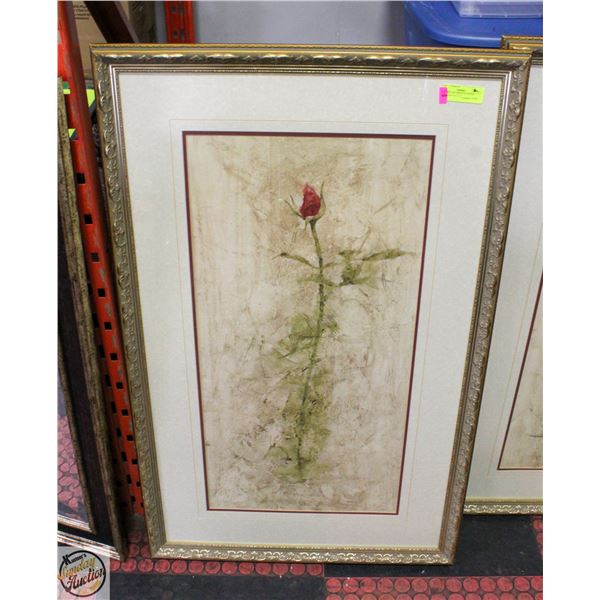 FRAMED ART PRINT B.J ZHANG "CHERISH" 43" X 27"