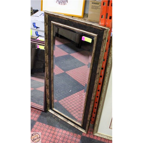 CONTEMPORARY FRAMED WALL MIRROR- 42" X 20"
