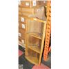 Image 1 : VINTAGE WOOD CORNER HANGING SHELF- MEASURES