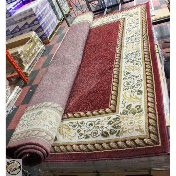 RED AREA RUG 91"X 128"