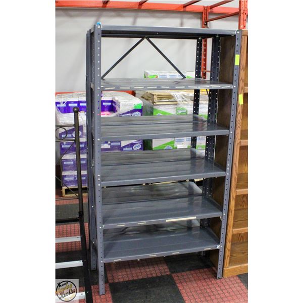 2 METAL STORAGE SHELVES 6 TIER 71" X36"X12"