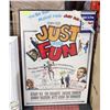 Image 1 : 1963 MOVIE POSTER "JUST FOR FUN" FRAMED