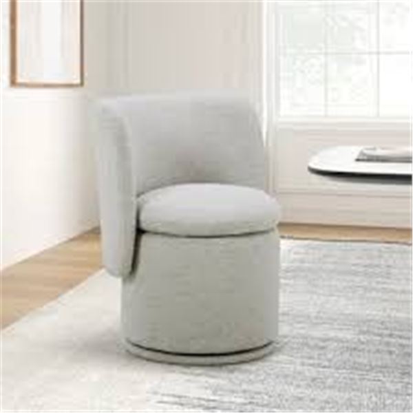 NEW AIDEN & IVY FABRIC ARMLESS SWIVEL DINING CHAIR