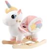 Image 1 : NEW FUNLIO STUFFED UNICORN ROCKING HORSE RIDE ON