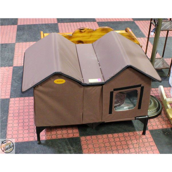NEW GUZROK HEATED CAT HOUSE BROWN