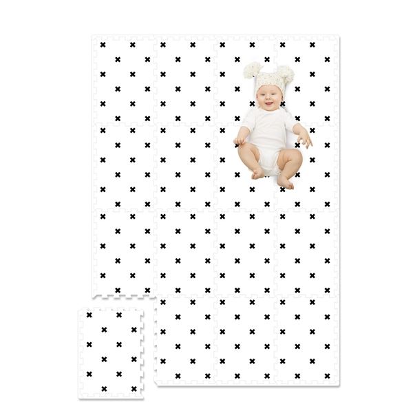 NEW TC BUNNY EXTRA LARGE BABY FOAM PLAY MAT WHITE