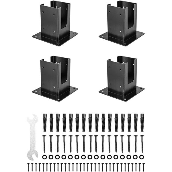 NEW FMHOTU DESCK POST BASE 4PCS POST ANCHOR BASE